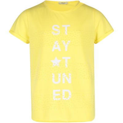 Afbeelding van Liu Jo G19070 kinder t-shirt geel