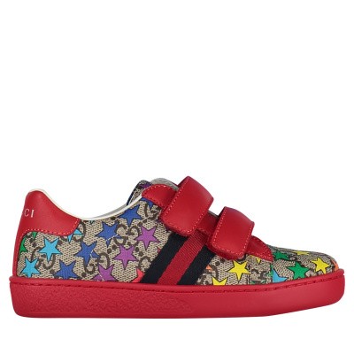 Afbeelding van Gucci 463088 95310 kindersneakers beige