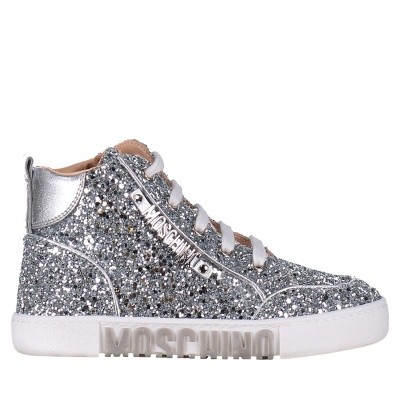 Afbeelding van Moschino 26250 kindersneakers zilver