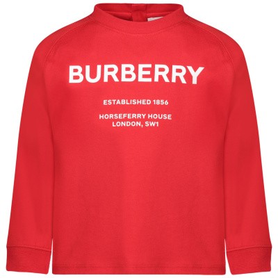 Burberry 8012789 baby t-shirt rood Afbeelding van Burberry 8012789 baby t-shirt rood