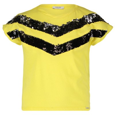 Afbeelding van Liu Jo G19007 kinder t-shirt geel
