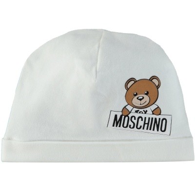 Afbeelding van Moschino MUX033 babymutsje off white