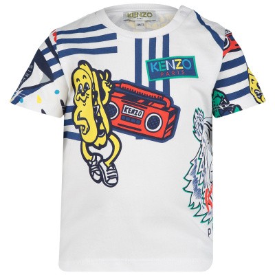 Afbeelding van Kenzo KN10518BB baby t-shirt wit