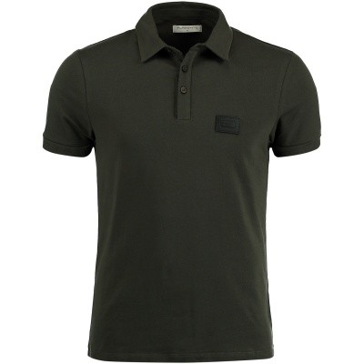 Afbeelding van Pure White POLO SS heren polo army