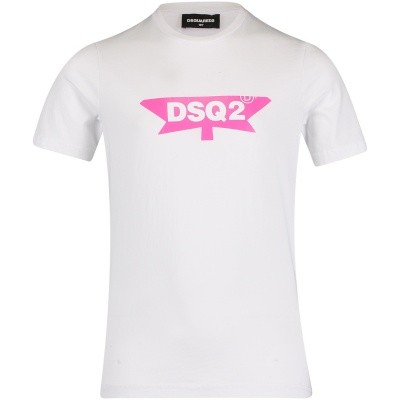 Afbeelding van Dsquared2 DQ02V7 D00MN kinder t-shirt wit