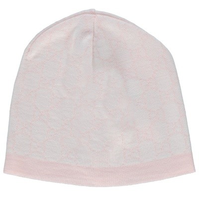 Afbeelding van Gucci 418599 baby mutsje licht roze