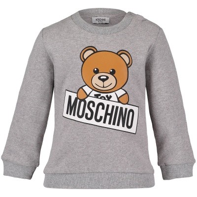 Afbeelding van Moschino M5F00T baby trui licht grijs