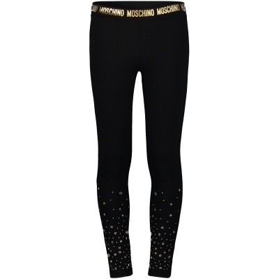 Afbeelding van Moschino HDP02S kinderbroek zwart
