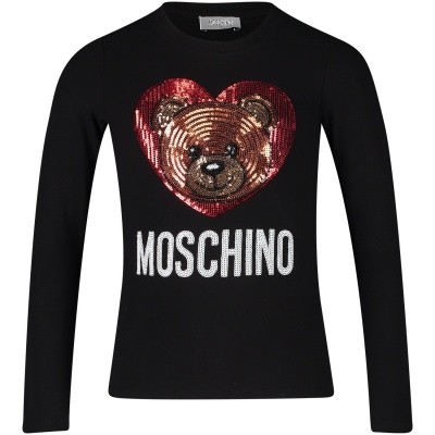 Afbeelding van Moschino HEM02A kinder t-shirt zwart