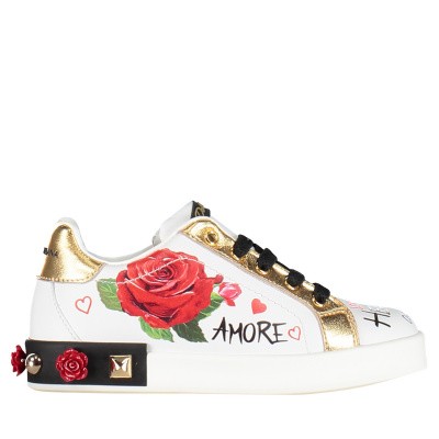 Afbeelding van Dolce & Gabbana D10806 kindersneakers wit