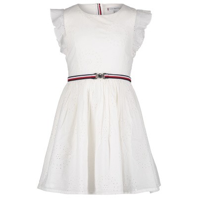 Afbeelding van Tommy Hilfiger KG0KG04271 kinderjurk wit