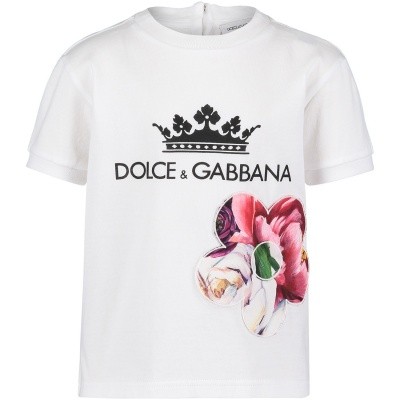 Afbeelding van Dolce & Gabbana L2JTBP G7PAB baby t-shirt wit