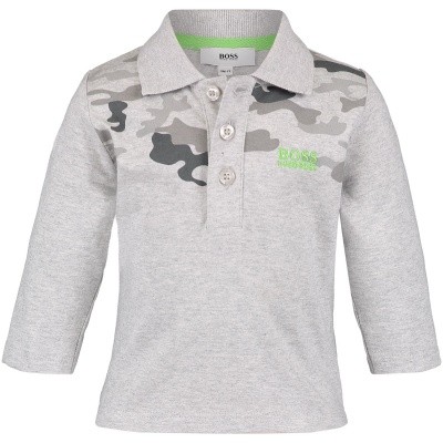 Afbeelding van Boss J05662 baby polo grijs
