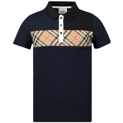 Burberry 8010023 kinder polo navy Afbeelding van Burberry 8010023 kinder polo navy