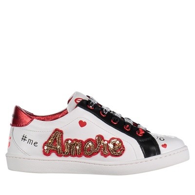 Afbeelding van Dolce & Gabbana D10689 AV526 kindersneakers wit