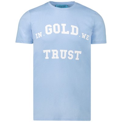 in Gold We Trust WK0011090121TS heren t-shirt licht blauw Afbeelding van in Gold We Trust WK0011090121TS heren t-shirt licht blauw