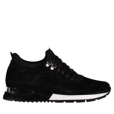 Afbeelding van Mallet TE1018 SUEDE heren sneakers zwart