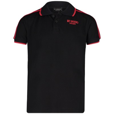 Afbeelding van My Brand BMBPO009G3001 kinder polo zwart