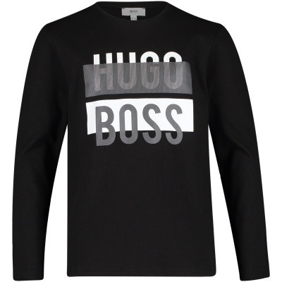 Afbeelding van Boss J25D05 kinder t-shirt zwart