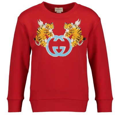 Gucci 543894 kindertrui rood Afbeelding van Gucci 543894 kindertrui rood