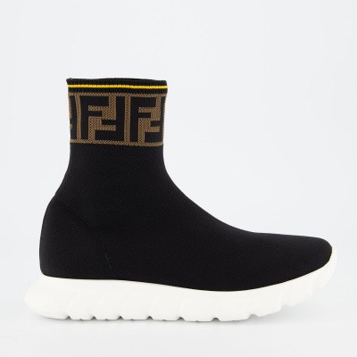 Fendi JMR257 kindersneakers zwart Afbeelding van Fendi JMR257 kindersneakers zwart