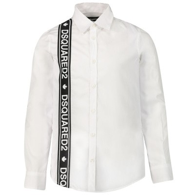 Dsquared2 DQ03MP kinder overhemd wit Afbeelding van Dsquared2 DQ03MP kinder overhemd wit