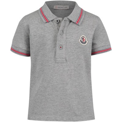 Afbeelding van Moncler 8306605 baby polo grijs
