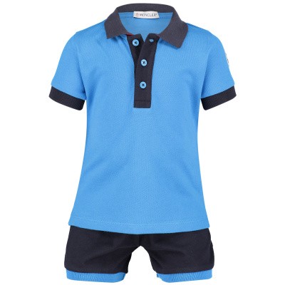 Afbeelding van Moncler 8812350 babysetje turquoise