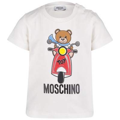 Afbeelding van Moschino MSM01H baby t-shirt off white