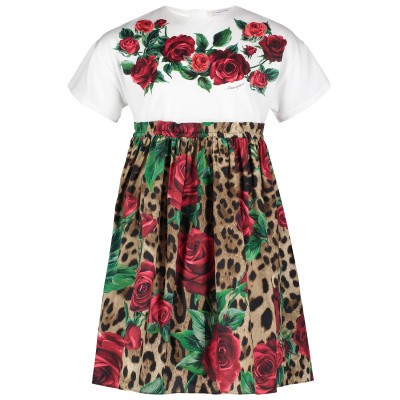 Afbeelding van Dolce & Gabbana L5JDZ1 kinderjurk wit