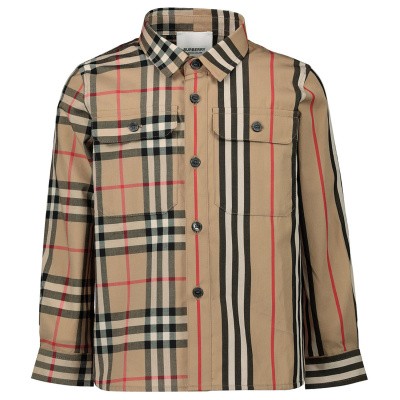 Burberry 8011548 kinder overhemd beige Afbeelding van Burberry 8011548 kinder overhemd beige