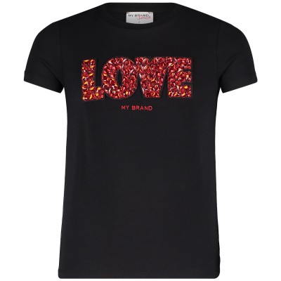 Afbeelding van My Brand GMBTS001GM017 kinder t-shirt zwart