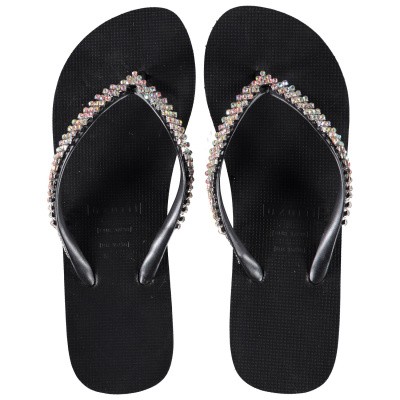 Afbeelding van UZURII COLORFUL CLASSIC MID dames slippers zwart
