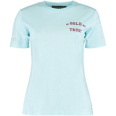 Afbeelding van in Gold We Trust FAW001 dames t-shirt licht blauw
