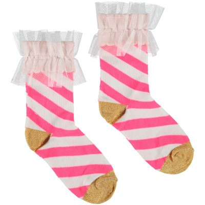 Afbeelding van BillieBlush U10295 kindersokken fluor roze