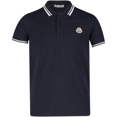 Afbeelding van Moncler 8306505 kinder polo navy