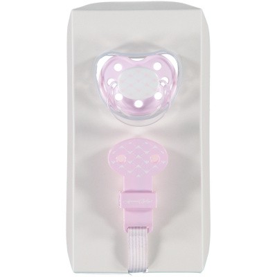 Afbeelding van Armani 409023 speen+koord roze