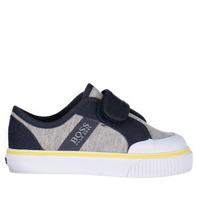 Afbeelding van Boss J09107 kindersneakers grijs