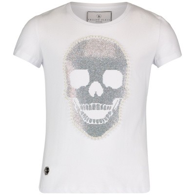 Afbeelding van Philipp Plein GTK0358 kinder t-shirt wit