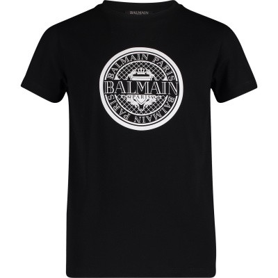 Afbeelding van Balmain 6K8521 kinder t-shirt zwart