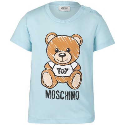 Afbeelding van Moschino MXM01N baby t-shirt licht blauw