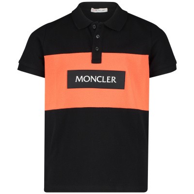 Afbeelding van Moncler 8311705 kinder polo zwart