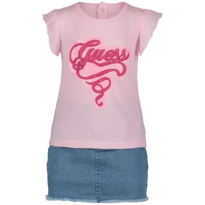 Afbeelding van Guess A92G12 babysetje licht roze