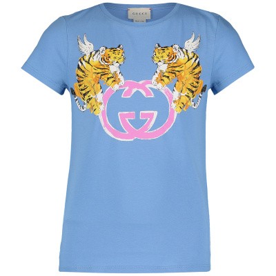 Afbeelding van Gucci 554879 kinder t-shirt blauw