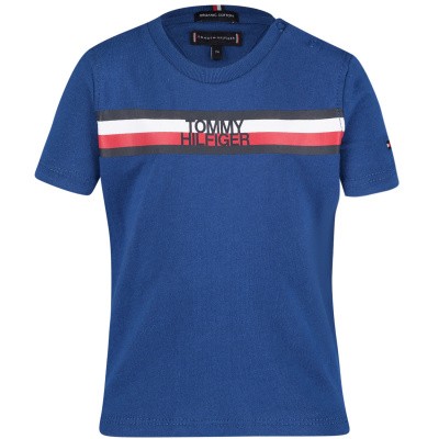Afbeelding van Tommy Hilfiger KB0KB04678 B baby t-shirt cobalt blauw