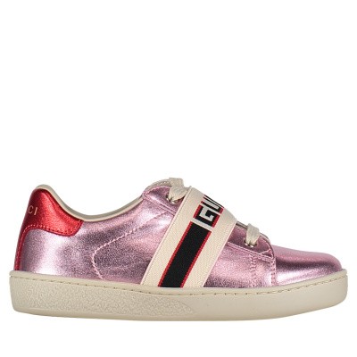 Afbeelding van Gucci 552940 kindersneakers licht roze