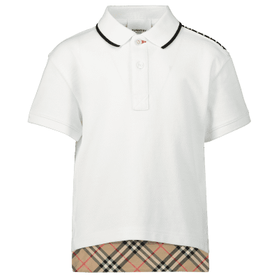 Burberry 8013597 kinder polo wit Afbeelding van Burberry 8013597 kinder polo wit