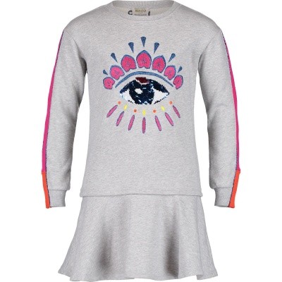 Afbeelding van Kenzo KM30258 kinderjurk grijs