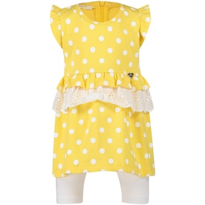 Afbeelding van Liu Jo H18072 baby jurkje geel