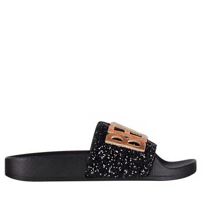 Afbeelding van The White Brand K0165 kinderslippers zwart